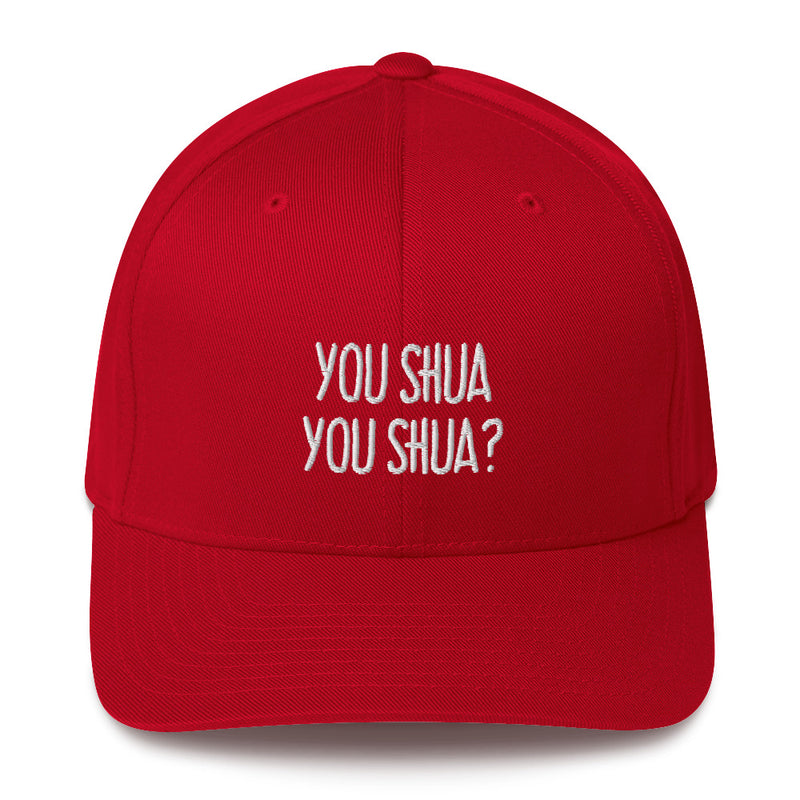 "YOU SHUA YOU SHUA?" Pidginmoji Dark Structured Cap