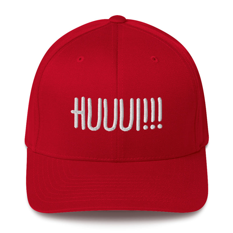 "HUUUI!!!" Pidginmoji Dark Structured Cap