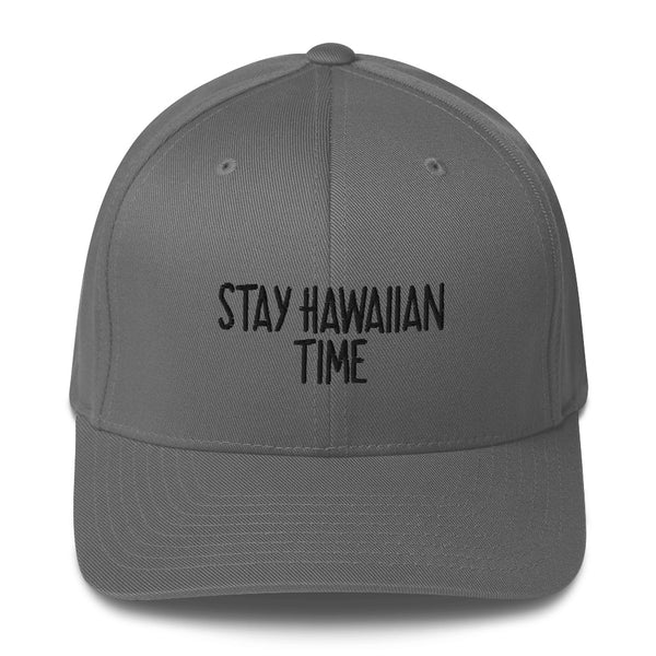 "STAY HAWAIIAN TIME" Pidginmoji Light Structured Cap
