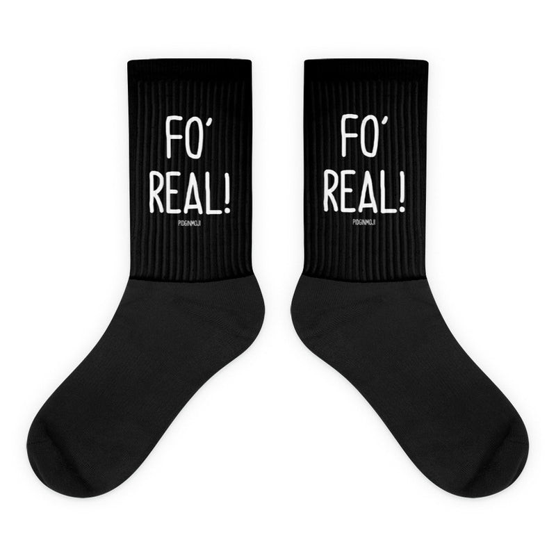 "FO' REAL!" PIDGINMOJI Socks