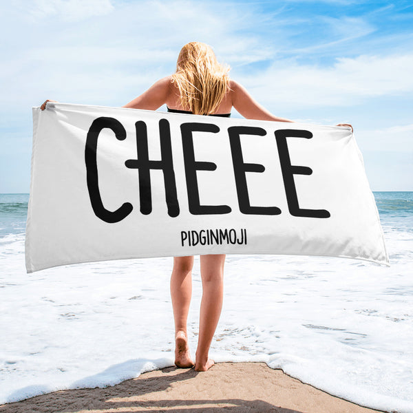 "CHEEE" PIDGINMOJI Beach Towel