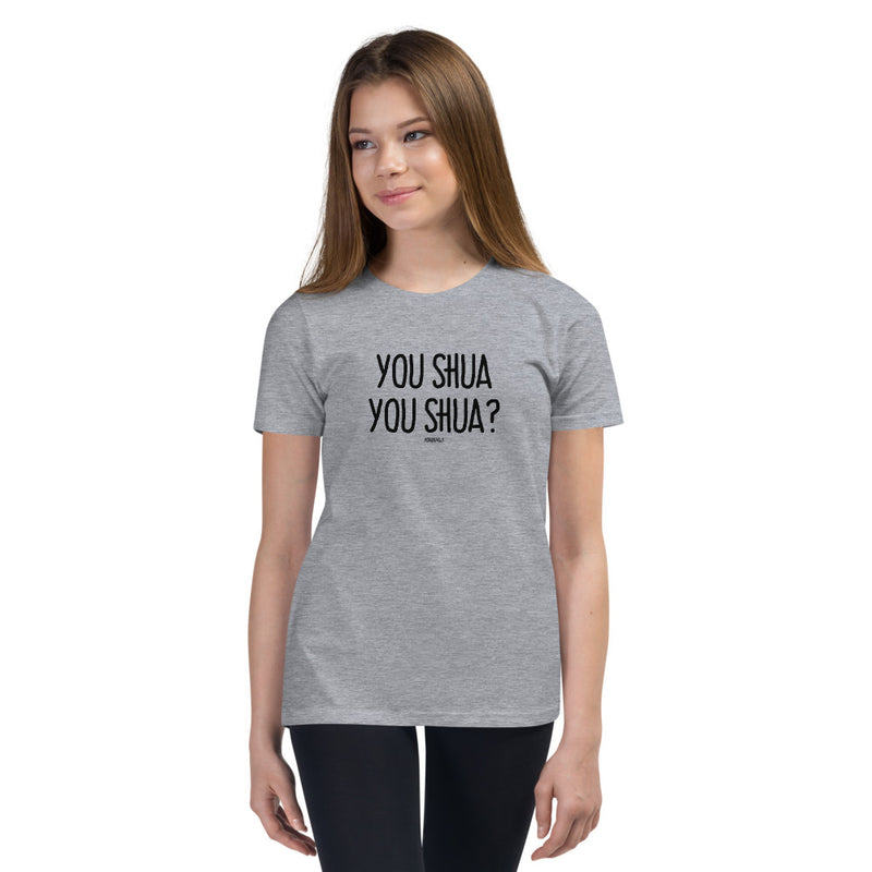 "YOU SHUA YOU SHUA?" Youth Pidginmoji Light Short Sleeve T-shirt