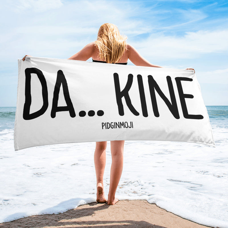 "DA... KINE" PIDGINMOJI Beach Towel