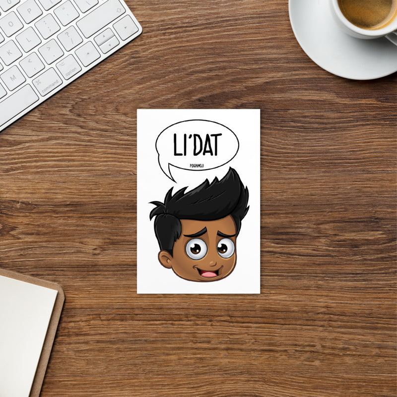 "LI'DAT" PIDGINMOJI Postcard (Male)