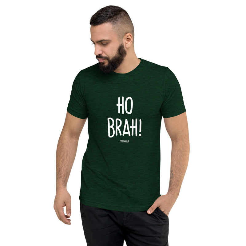 "HO BRAH!" Men’s Pidginmoji Dark Short Sleeve T-shirt