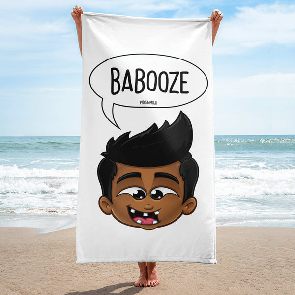 "BABOOZE" Original PIDGINMOJI Characters Beach Towel