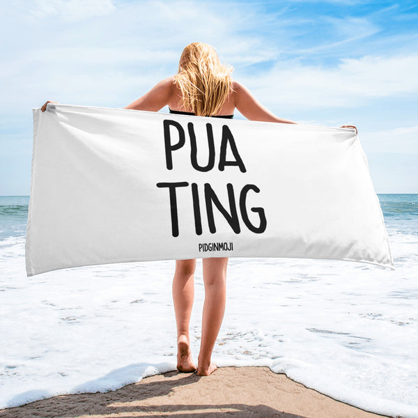 "PUA TING" PIDGINMOJI Beach Towel