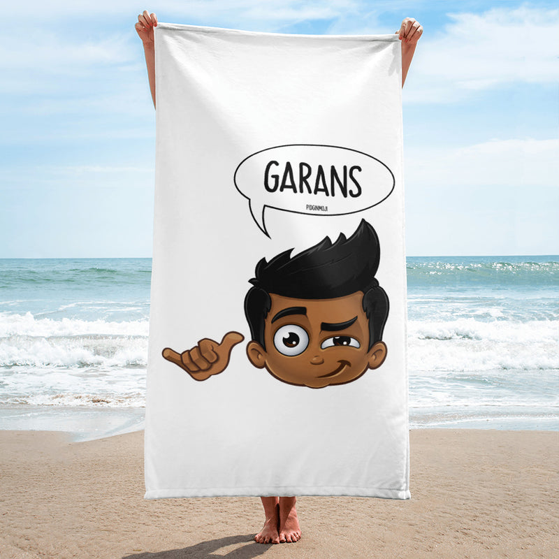 "GARANS" Original PIDGINMOJI Characters Beach Towel