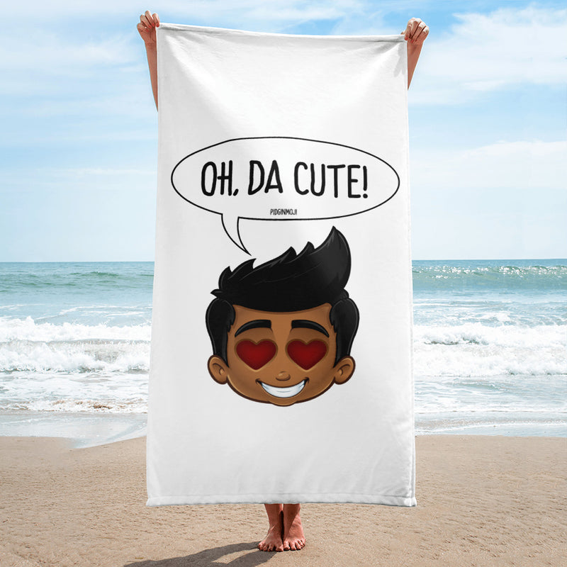 "OH, DA CUTE!" Original PIDGINMOJI Characters Beach Towel