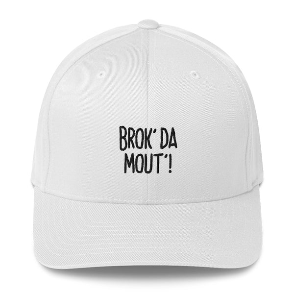 "BROK' DA MOUT'!" Pidginmoji Light Structured Cap