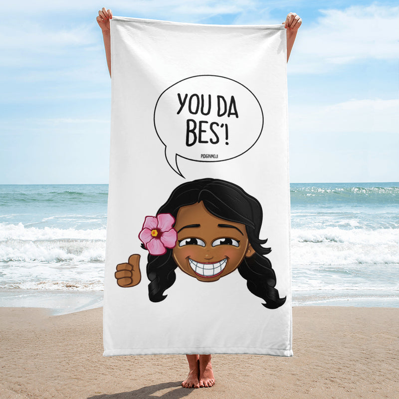 "YOU DA BES'!" Original PIDGINMOJI Characters Beach Towel