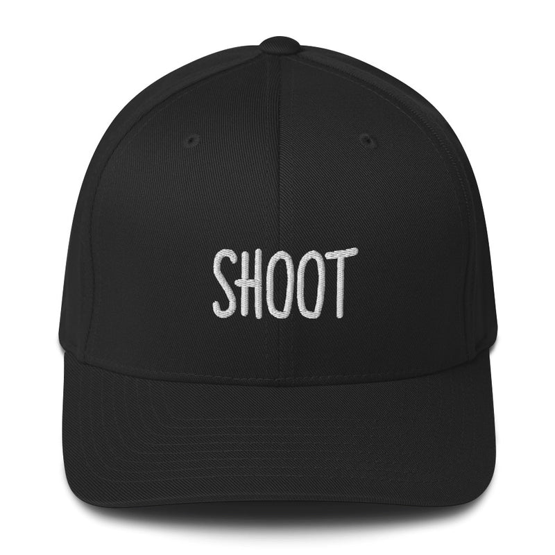 "SHOOT" Pidginmoji Dark Structured Cap