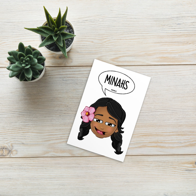 "MINAHS" PIDGINMOJI Postcard (Female)