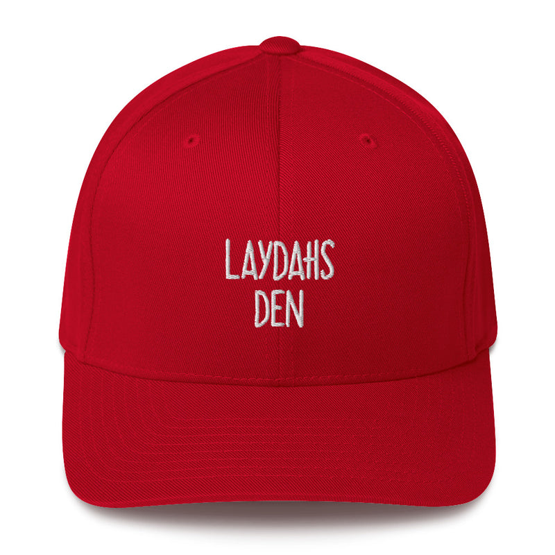 "LAYDAHS DEN" Pidginmoji Dark Structured Cap