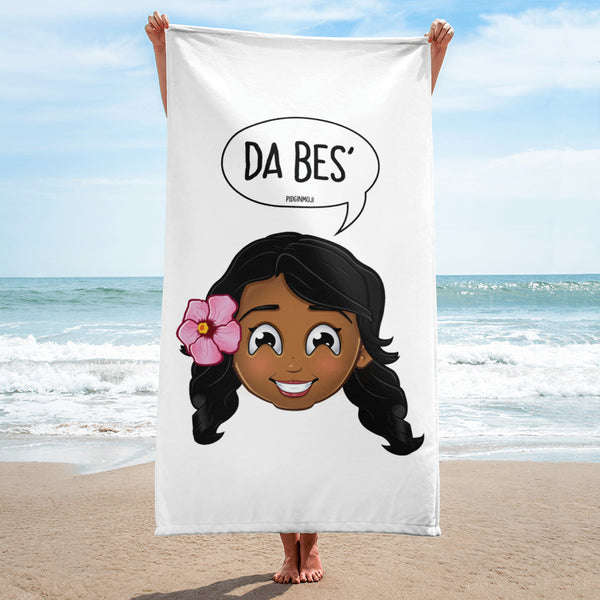 "DA BES'" Original PIDGINMOJI Characters Beach Towel