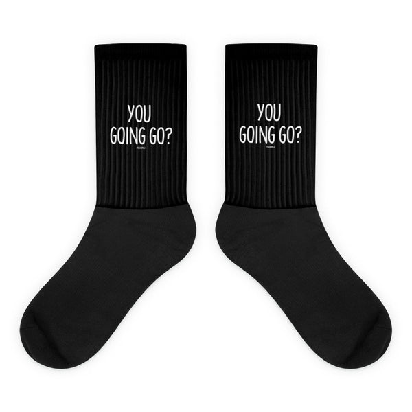 "YOU GOING GO?" PIDGINMOJI Socks