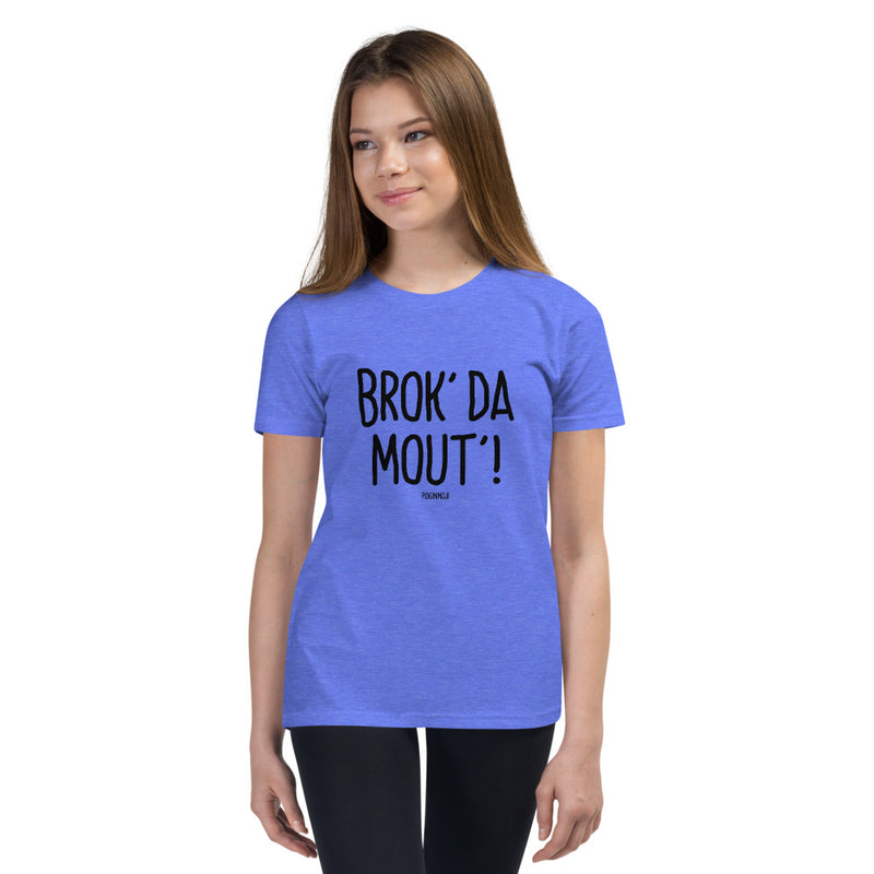"BROK' DA MOUT'!" Youth Pidginmoji Light Short Sleeve T-shirt
