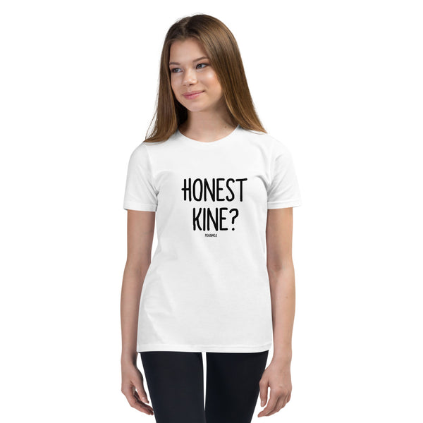 "HONEST KINE?" Youth Pidginmoji Light Short Sleeve T-shirt
