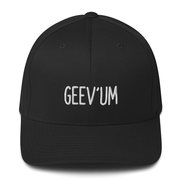 "GEEV'UM" Pidginmoji Dark Structured Cap