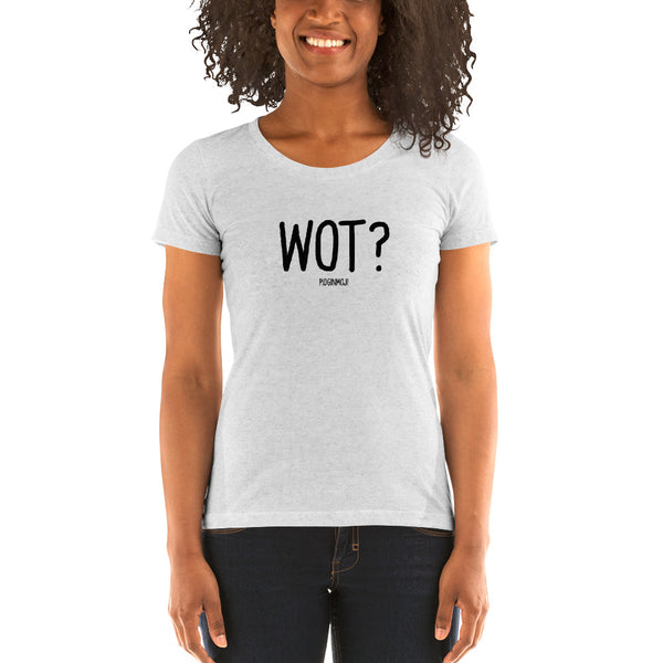 "WOT?" Women’s Pidginmoji Light Short Sleeve T-shirt
