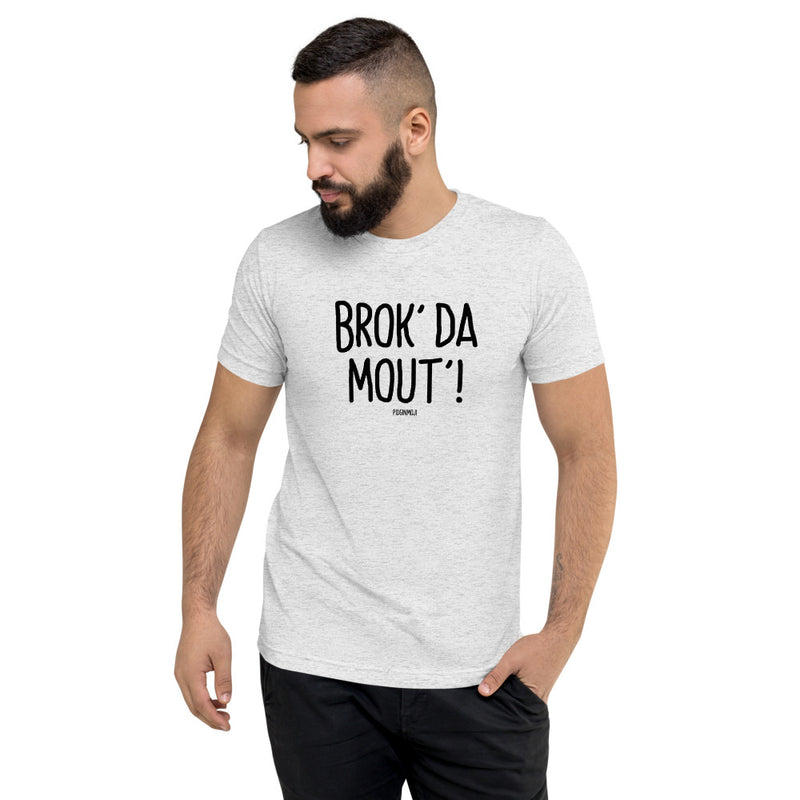 "BROK' DA MOUT'!" Men’s Pidginmoji Light Short Sleeve T-shirt
