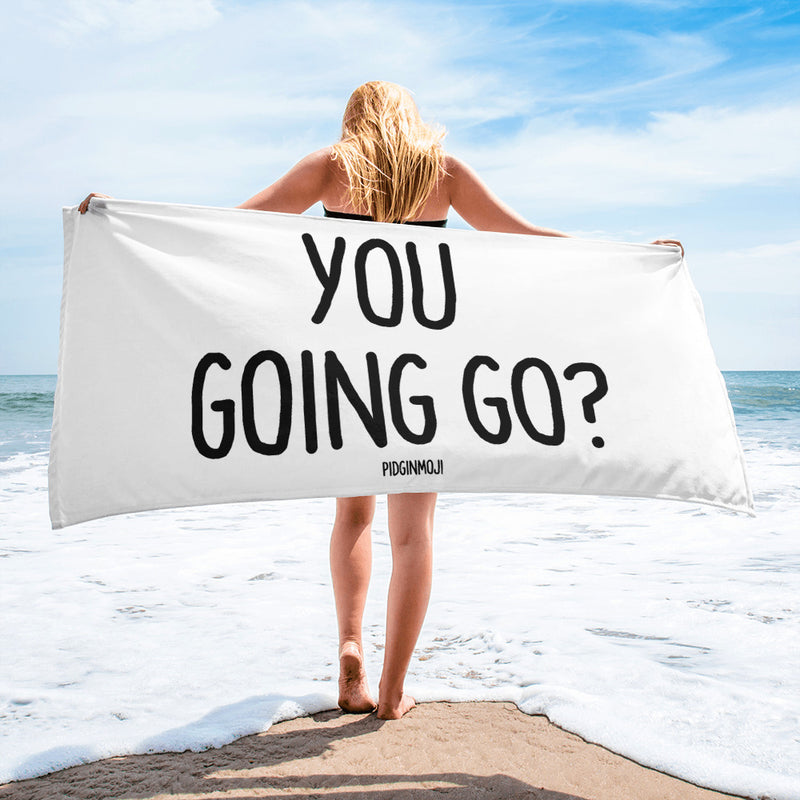 "YOU GOING GO?" PIDGINMOJI Beach Towel