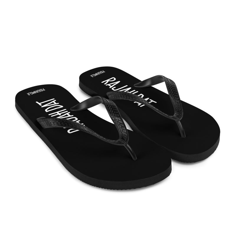 "RAJAH DAT" PIDGINMOJI Slippahs (Black)