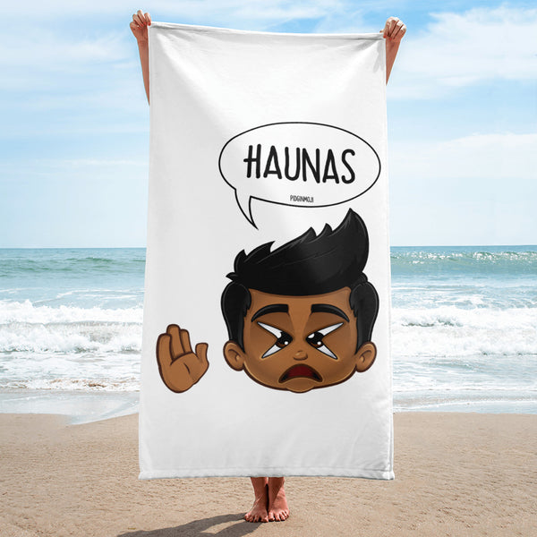 "HAUNAS" Original PIDGINMOJI Characters Beach Towel