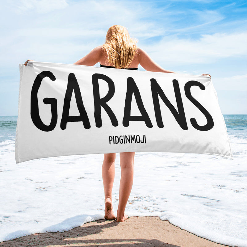 "GARANS" PIDGINMOJI Beach Towel