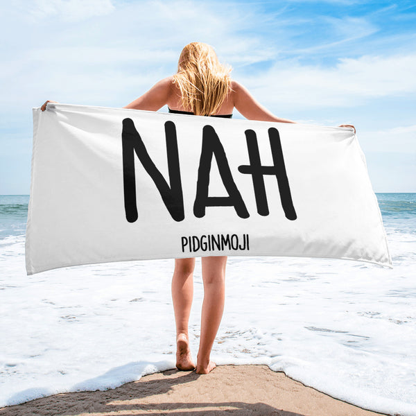 "NAH" PIDGINMOJI Beach Towel
