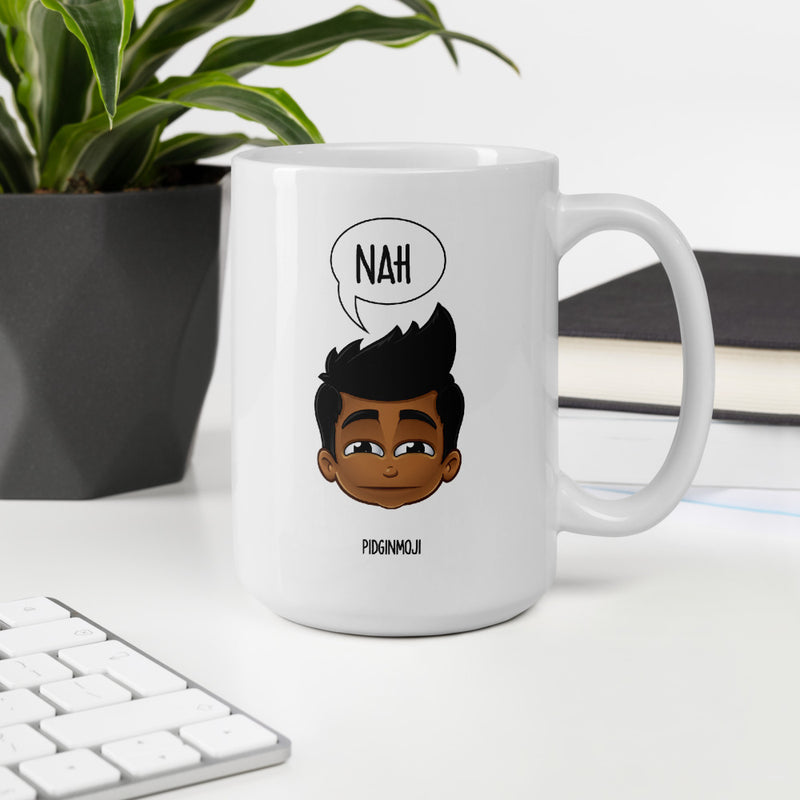 "NAH" Original PIDGINMOJI Characters Mug (Male)