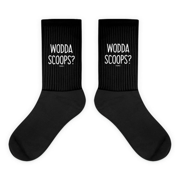 "WODDASCOOPS?" PIDGINMOJI Socks