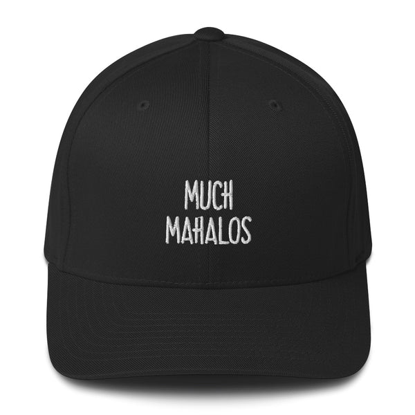 "MUCH MAHALOS" Pidginmoji Dark Structured Cap