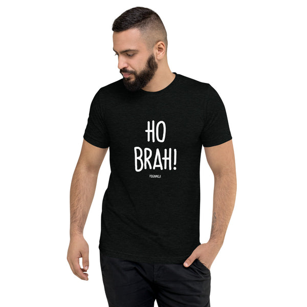 "HO BRAH!" Men’s Pidginmoji Dark Short Sleeve T-shirt