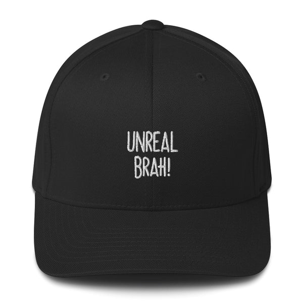 "UNREAL BRAH!" Pidginmoji Dark Structured Cap