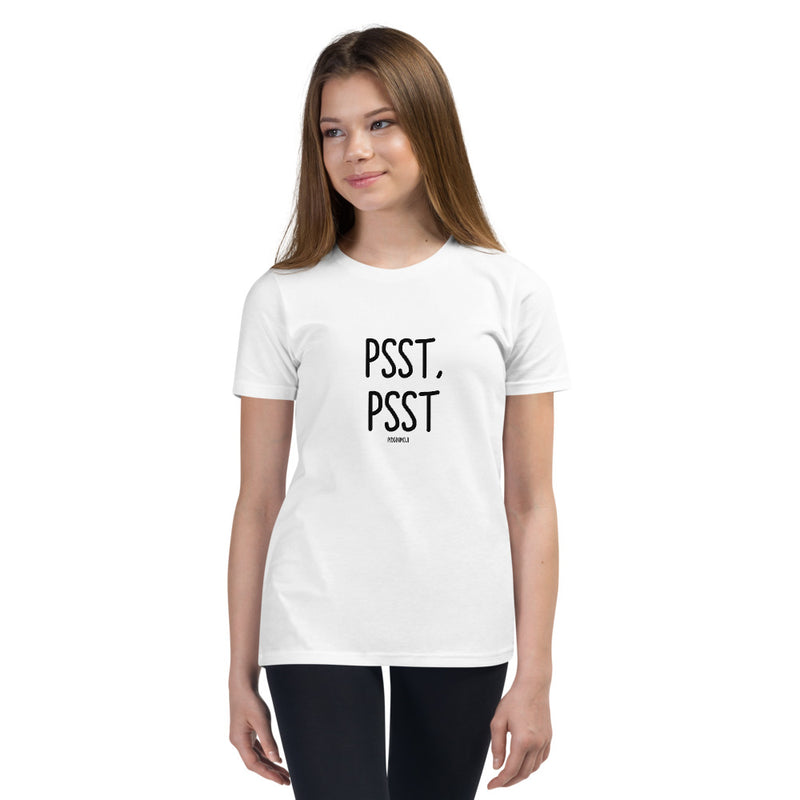 "PSST, PSST" Youth Pidginmoji Light Short Sleeve T-shirt
