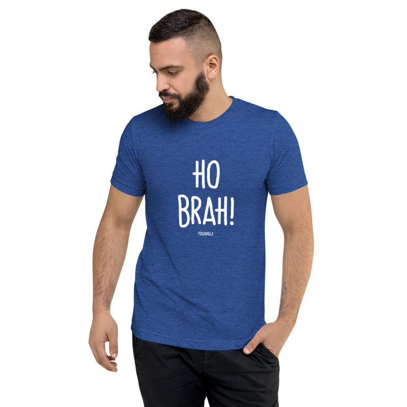 "HO BRAH!" Men’s Pidginmoji Dark Short Sleeve T-shirt