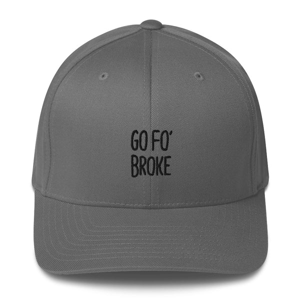"GO FO’ BROKE" Pidginmoji Light Structured Cap