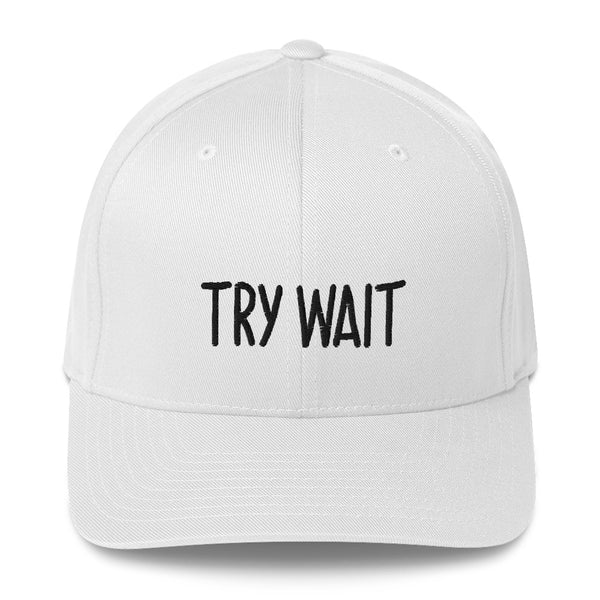 "TRY WAIT" Pidginmoji Light Structured Cap