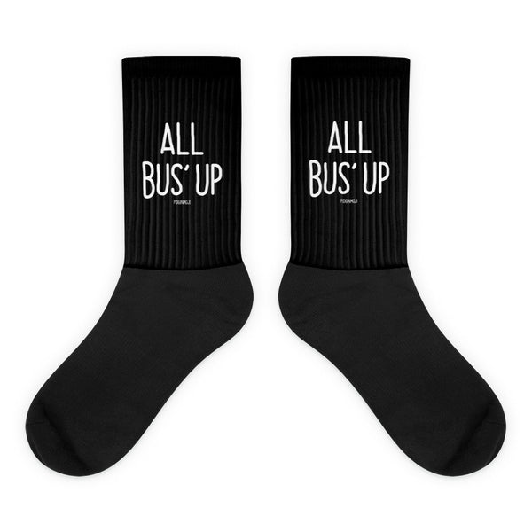 "ALL BUS' UP" PIDGINMOJI Socks