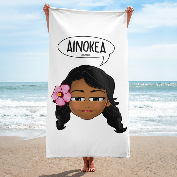 "AINOKEA" Original PIDGINMOJI Characters Beach Towel