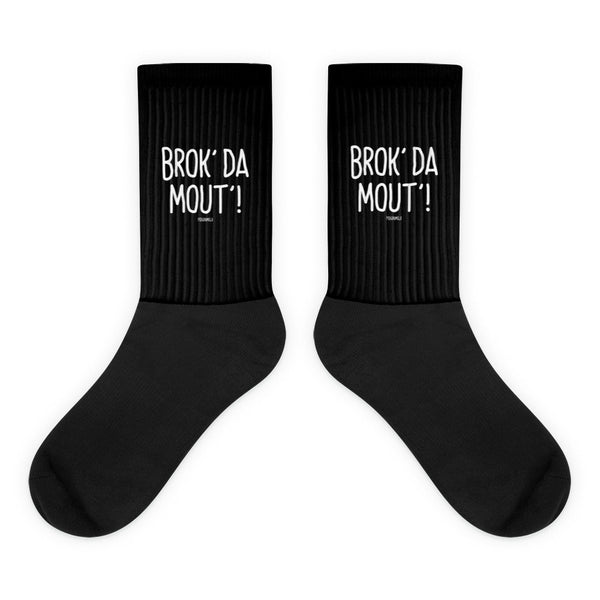 "BROK' DA MOUT'!" PIDGINMOJI Socks