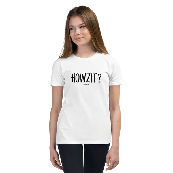 "HOWZIT?" Youth Pidginmoji Light Short Sleeve T-shirt