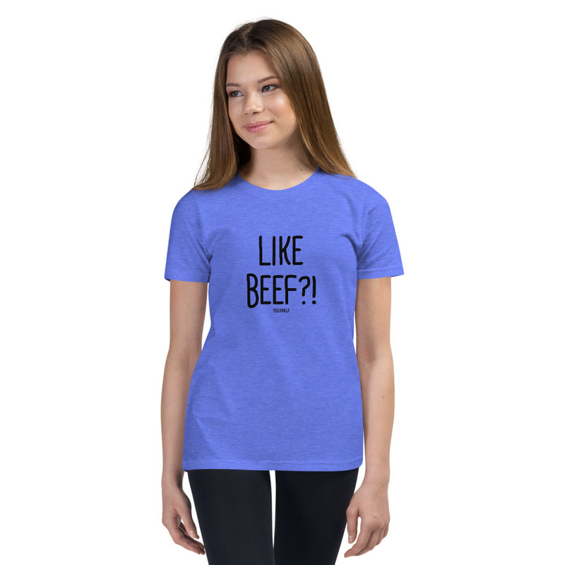"LIKE BEEF?!" Youth Pidginmoji Light Short Sleeve T-shirt