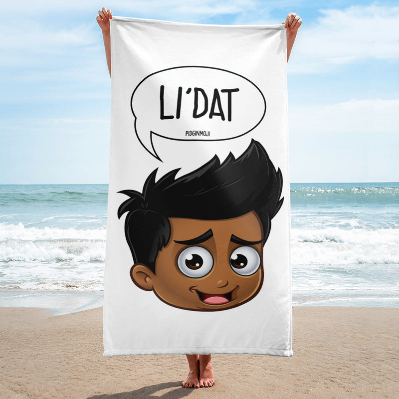 "LI'DAT" Original PIDGINMOJI Characters Beach Towel