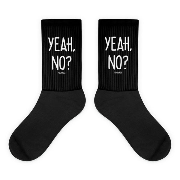 "YEAH, NO?" PIDGINMOJI Socks