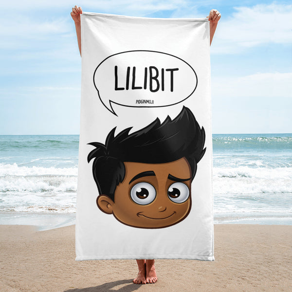 "LILIBIT" Original PIDGINMOJI Characters Beach Towel