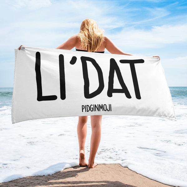 "LI'DAT" PIDGINMOJI Beach Towel