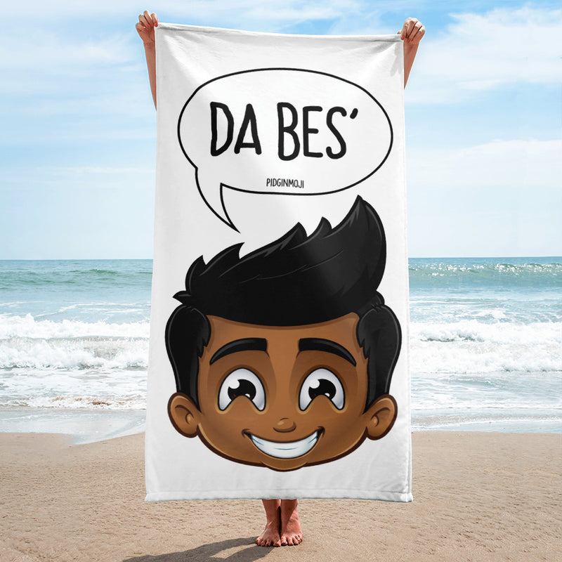 "DA BES'" Original PIDGINMOJI Characters Beach Towel