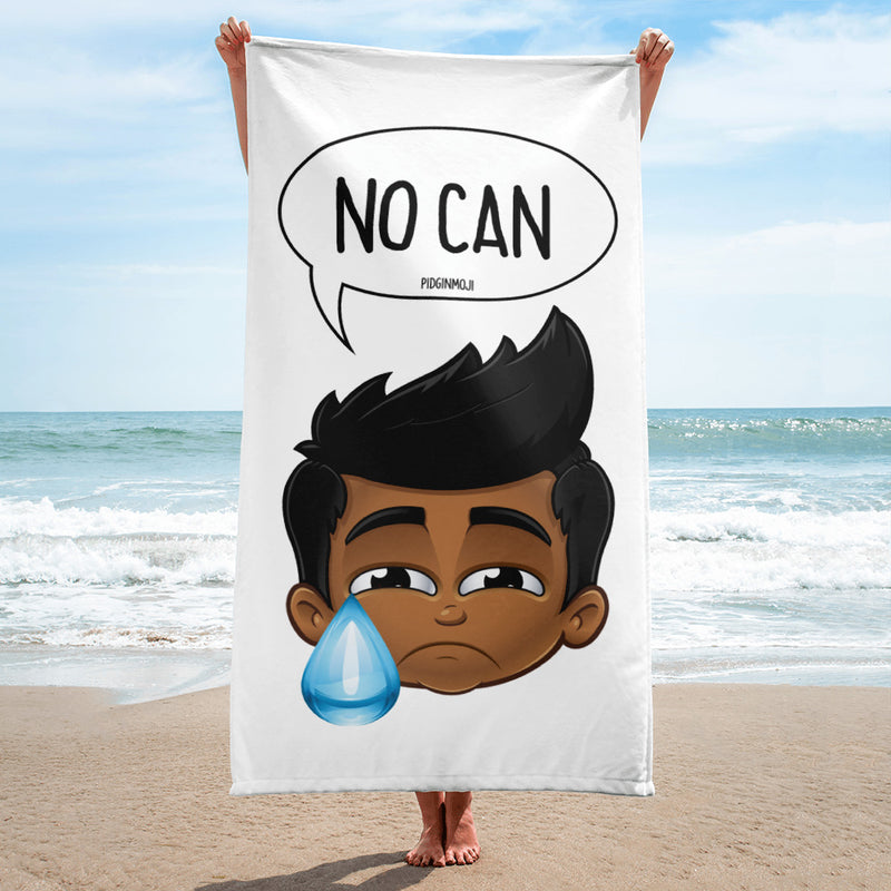"NO CAN" Original PIDGINMOJI Characters Beach Towel